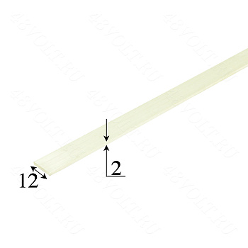 Шина алюминиевая АД31Т 2*12*1000 мм